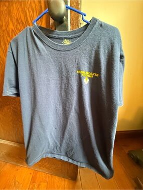 Trailblazer Tough Men's Short Sleeve T-Shirt - Navy with Yellow Logo